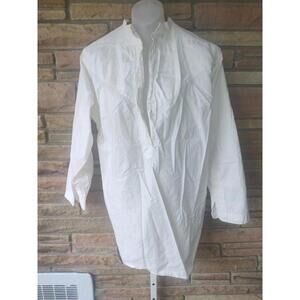 Antique 1800s Victorian Men Dress Shirt 16x33 Patent Endless Facings The Giant